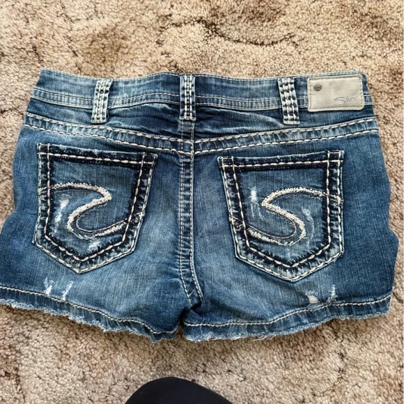 Silver Aiko Blue Denim Shorts - Picture 2 of 3